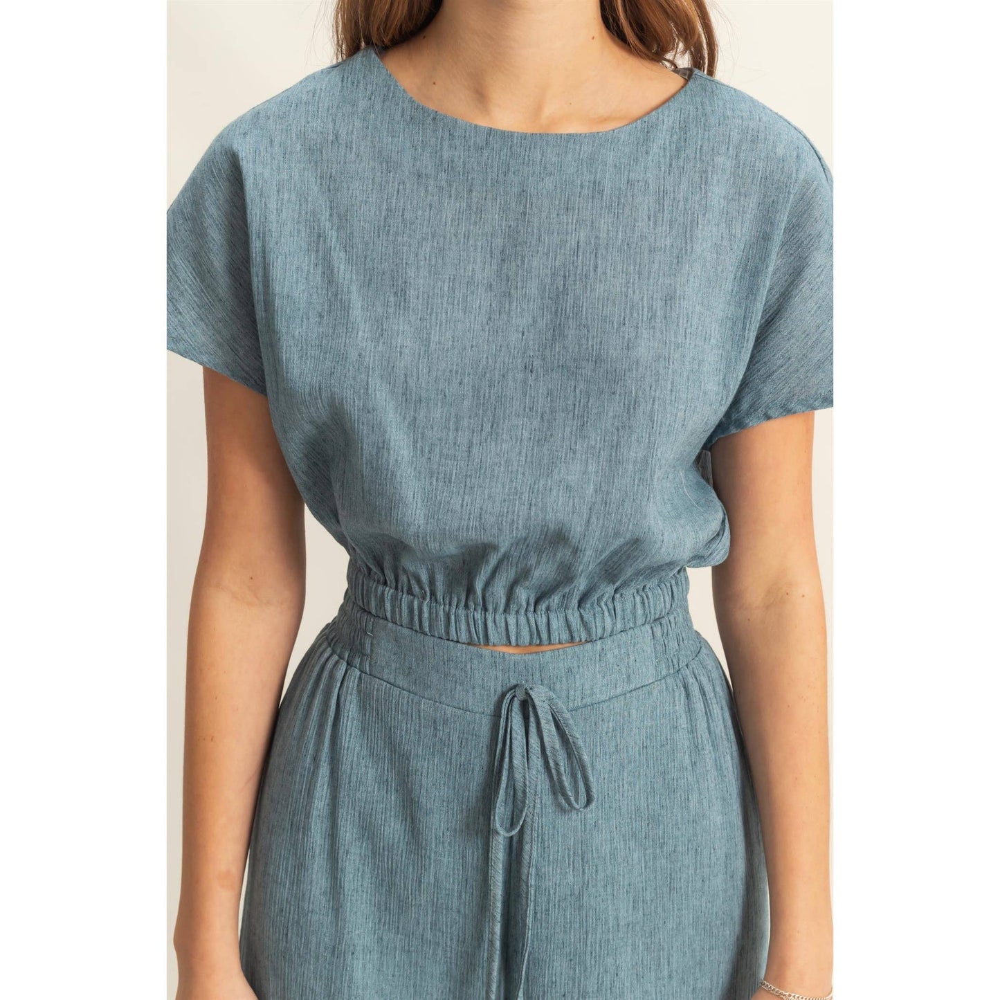 HF25A249-SET-Loose Top And Elasticated Pants Set